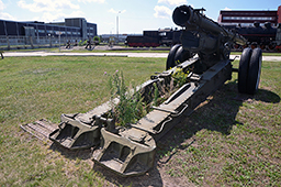 Баллистическая установка на лафете пушки-гаубицы МЛ-20, Технический музей, г.Тольятти 
