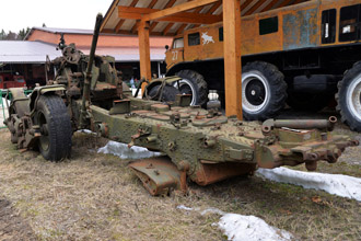 Лафет 203-мм гаубицы Б-4М, Военно-технический музей в селе Ивановское