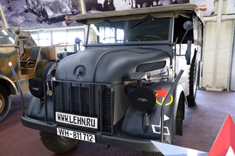 Немецкий командирский автомобиль Kfz.69 Steyr Typ 1500A, выставка «Моторы Войны»