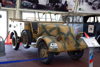 Немецкий командирский автомобиль Kfz.70 Phanomen Granit 1500A, выставка «Моторы Войны»