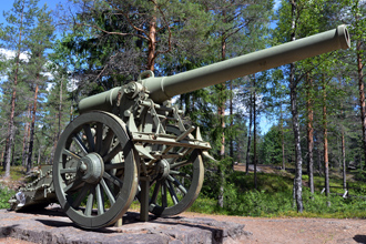 155 K 77 (de Bange 155 mm long cannon Mle.1877), Музей оборонительной линии «Салпа», община Миехиккяля
