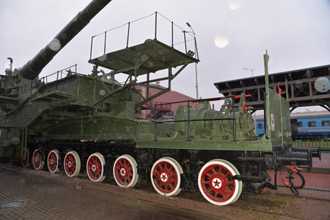 Железнодорожный артиллерийский транспортёр ТМ-3-12, Музей железных дорог России, Санкт-Петербург
